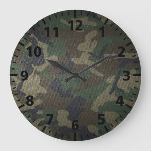 Woodland Camo Fabric Grote Klok