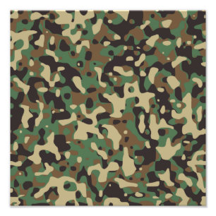 Woodland Camo Foto Afdruk