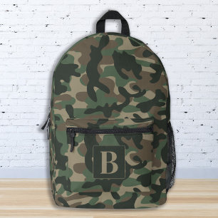 Woodland Camo gepersonaliseerd monogram camouflage Bedrukte Rugzak