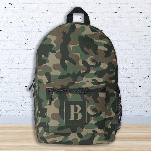 Woodland Camo gepersonaliseerd monogram camouflage Bedrukte Rugzak