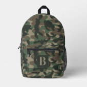 Woodland Camo gepersonaliseerd monogram camouflage Bedrukte Rugzak (Voorkant)
