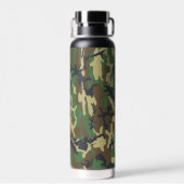 Woodland Camo Insulated Bottle for Camping, Hiking Waterfles (Achterkant)
