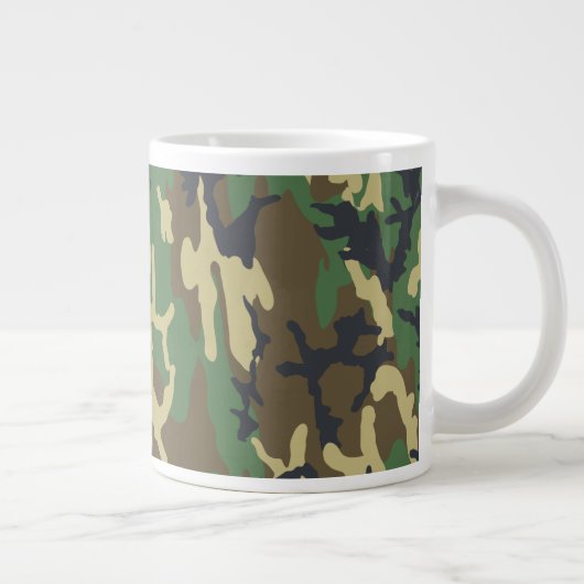Woodland Camo Jumbo Coffee Mug Grote Koffiekop (Rechts)