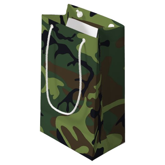 Woodland Camo Klein Cadeauzakje (Voorkant Gekanteld)