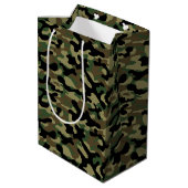 Woodland Camo Medium Cadeauzakje (Achterkant Gekanteld)