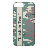 Woodland Camo met aangepaste tekst Case-Mate iPhone Case (Achterkant)