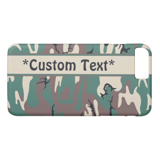 Woodland Camo met aangepaste tekst Case-Mate iPhone Case (Achterkant (Horizontaal))