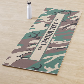 Woodland Camo met aangepaste tekst Yogamat