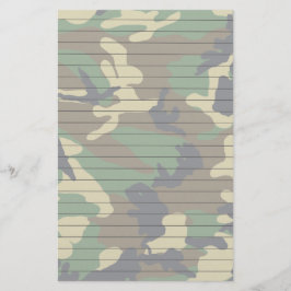 Woodland Camo met lijnen Briefpapier