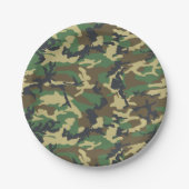 Woodland Camo Papieren Bordje (Voorkant)