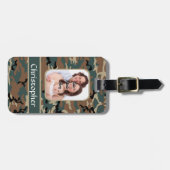 Woodland camo-patroon bagagelabel (Voorkant horizontaal)