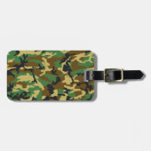 Woodland Camo Pattern Bagagelabel (Voorkant horizontaal)