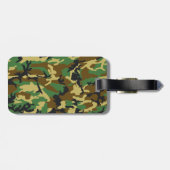 Woodland Camo Pattern Bagagelabel (Achterkant horizontaal)