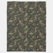 Woodland Camo Pattern Fleece Deken (Voorkant)