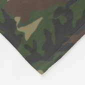 Woodland Camo Pattern Fleece Deken (Hoek)