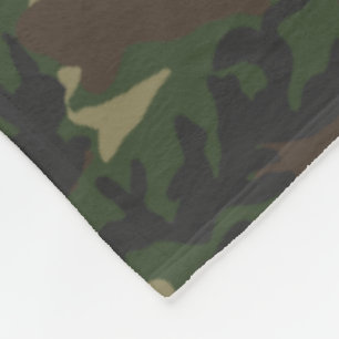 Woodland Camo Pattern Fleece Deken