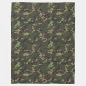 Woodland Camo Pattern Fleece Deken (Voorkant)