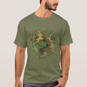 Woodland Camo Pattern Halftone T-shirt (Voorkant)