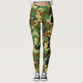 Woodland Camo Pattern Leggings (Voorkant)