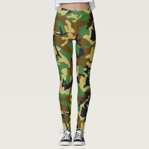Woodland Camo Pattern Leggings