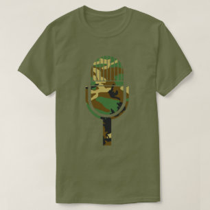 Woodland Camo Pattern  Mic T-shirt