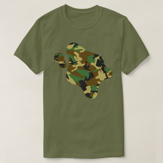 Woodland Camo Pattern Paint Splat T-shirt (Design voorkant)