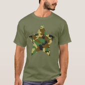Woodland Camo Pattern Star T-shirt (Voorkant)