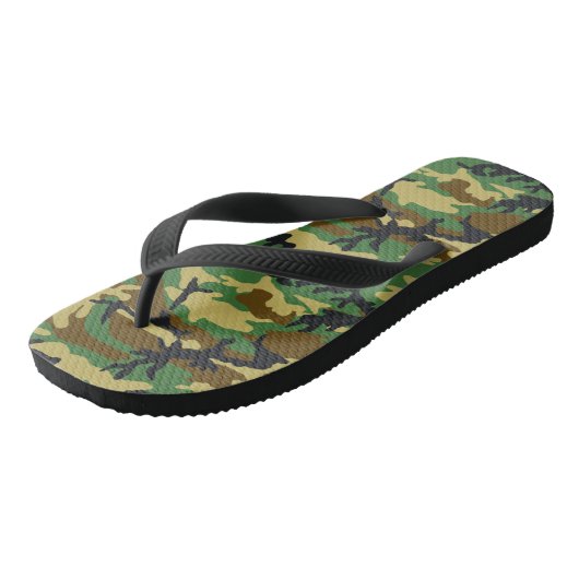 Woodland Camo Pattern Teenslippers (Schuin)
