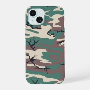 Woodland Camo Phone Case iPhone 15 Hoesje