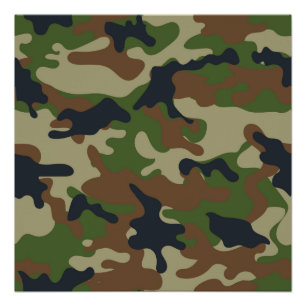 Woodland Camo Poster
