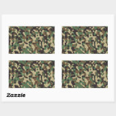 Woodland Camo Rechthoekige Sticker (Vel)