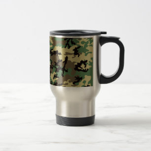 Woodland Camo Stainless Steel Travel Mug Reisbeker
