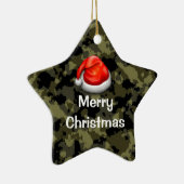 Woodland Camo Star Vrolijk Kerstfeest Ornament (Rechts)