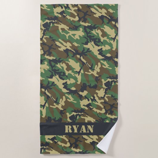 Woodland Camo Strandlaken (Voorkant)