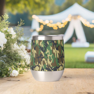 Woodland Camo Tumbler for Camping, Hunting, 