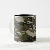 Woodland Camo Tweekleurige Koffiemok (Voorkant links)
