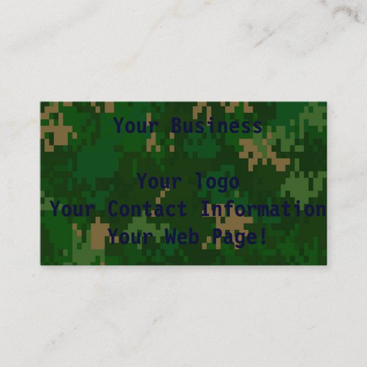 Woodland Camo Visitekaartje (Voorkant)