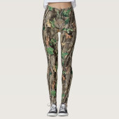 Woodland Camo Womans Leggings (Voorkant)
