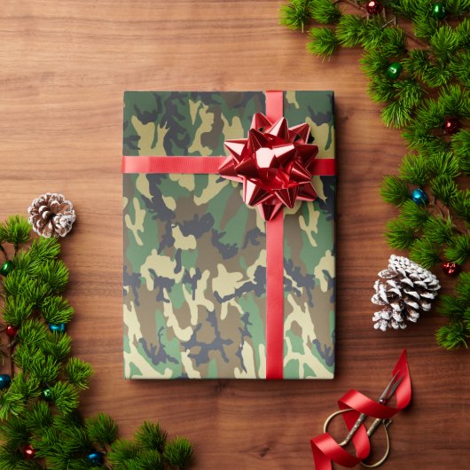 Woodland Camo Wrapping Paper Cadeaupapier (Feestdagen Geschenken)