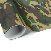 Woodland Camo Wrapping Paper Cadeaupapier (Rol Hoek)