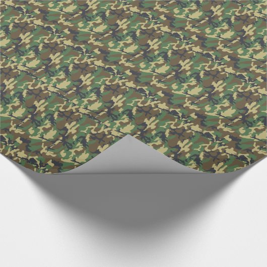 Woodland Camo Wrapping Paper Cadeaupapier (Hoek)