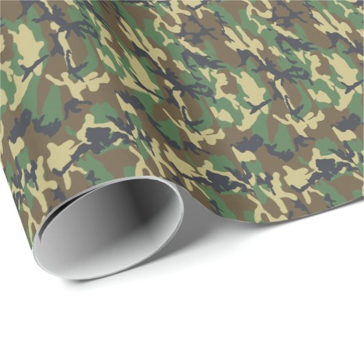 Woodland Camo Wrapping Paper Cadeaupapier (Rol Hoek)