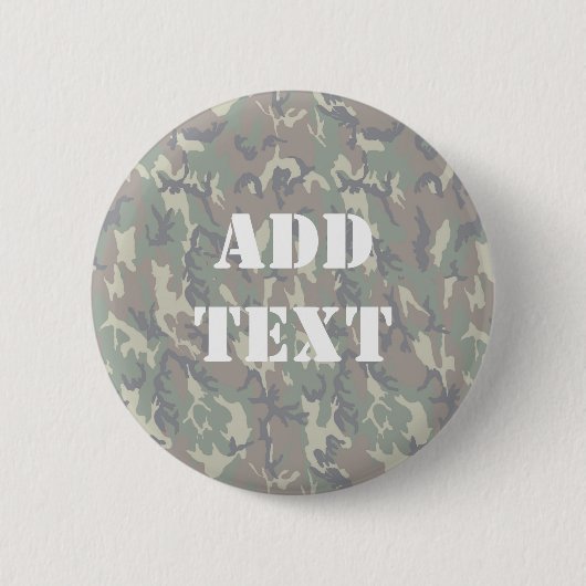Woodland Camouflage Achtergrond verlicht Ronde Button 5,7 Cm (Voorkant)