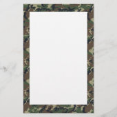 Woodland Camouflage Background Sjabloon Briefpapier (Voorkant)