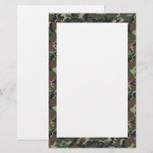Woodland Camouflage Background Sjabloon Briefpapier (Voorkant / Achterkant)