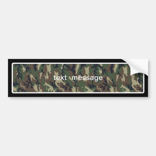 Woodland Camouflage Background Sjabloon Bumpersticker (Voorkant)