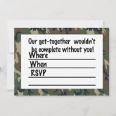 Woodland Camouflage Background Sjabloon Kaart (Achterkant)