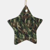 Woodland Camouflage Background Sjabloon Keramisch Ornament (Rechts)