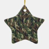 Woodland Camouflage Background Sjabloon Keramisch Ornament (Achterkant)