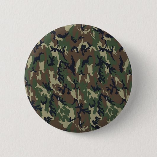 Woodland Camouflage Background Sjabloon Ronde Button 5,7 Cm (Voorkant)